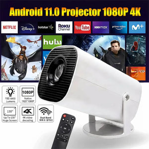 Projecteur portable intelligent P30 Android 11 WiFi6 Support 4K