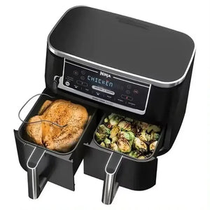 🍽️Airfryer Friteuse à Air Double Compartiment Ninja – Cuisson Polyvalente et Intelligente ⚡