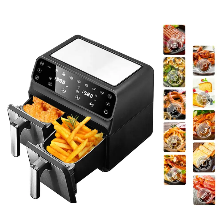 🍽️Airfryer Friteuse à Air Double Compartiment Ninja – Cuisson Polyvalente et Intelligente ⚡
